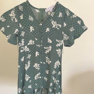 IVY CITY CO min sage floral dress